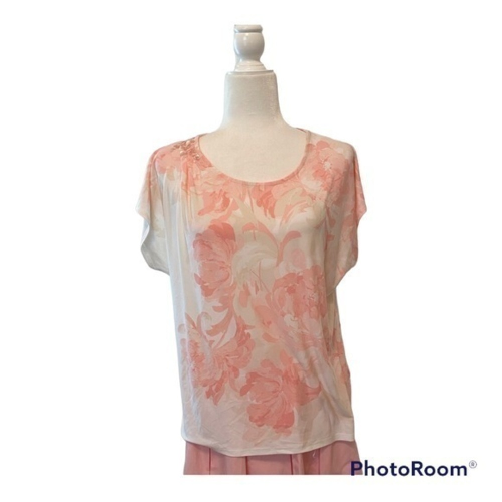 Women’s Beautiful pink and white top size PXL by Ruby Rd